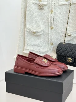 CHANEL Loafers Lambskin Leather EU35-39 C00202608031884