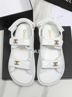 CHANEL Sandals Calfskin Leather EU35-40 B20202608031124