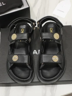 CHANEL Sandals Leather & Rubber EU35-40 B40202608031127