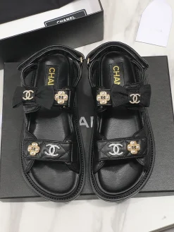 CHANEL Sandals Leather & Sheepskin EU35-40 B40202608031122