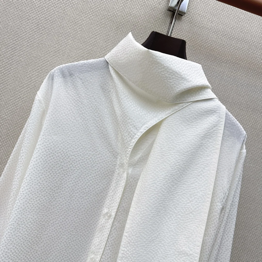 CHANEL Shirts Silk Jacquard S M L E15202608040685 - Image 3