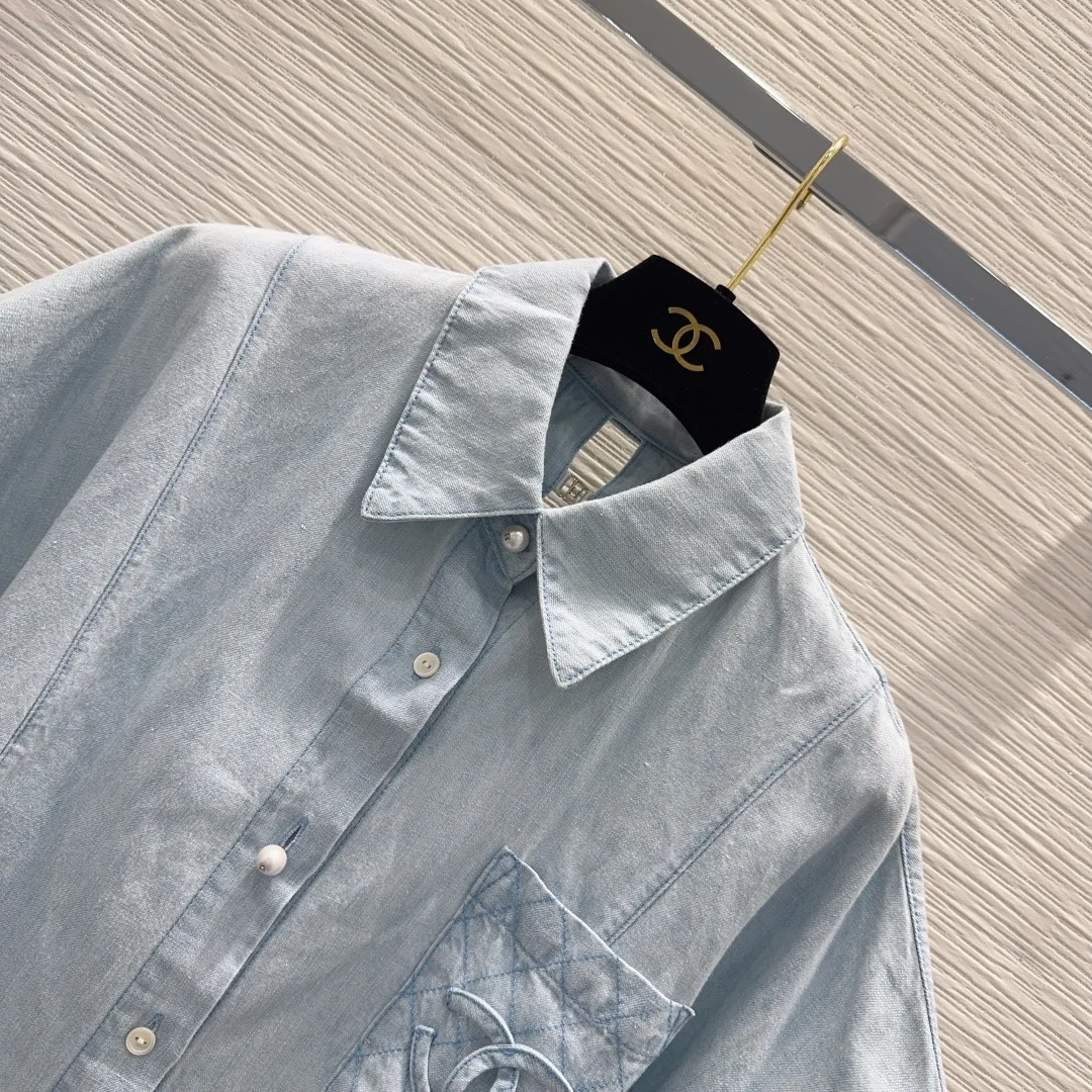 CHANEL Shirts Washed Denim S M L B65202608041951 - Image 2