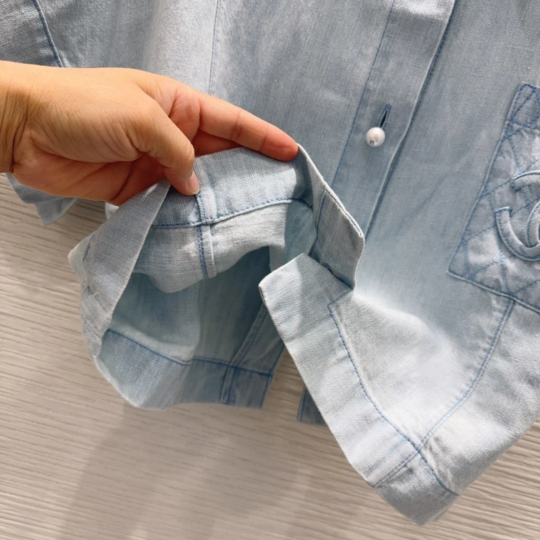CHANEL Shirts Washed Denim S M L B65202608041951 - Image 6