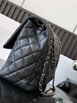 Alternative view of CHANEL Shoulder Bags Caviar Leather (Black-Silver) 40X26X12CM H00202608071623