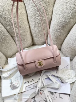 Alternative view of CHANEL Shoulder Bags Caviar Leather (Pink-Gold) One Size G00202608071634