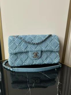 CHANEL Shoulder Bags Denim (Blue-Silver) 25CM G50202608073145