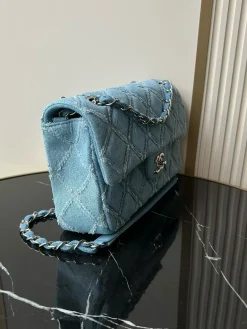 Alternative view of CHANEL Shoulder Bags Denim (Blue-Silver) 25CM G50202608073145