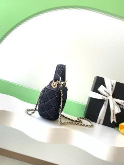 Alternative view of CHANEL Shoulder Bags Denim (Dark Blue-Gold) 15X22X6CM F00202608072520