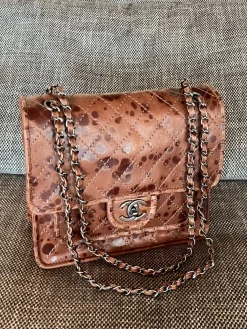CHANEL Shoulder Bags Leather (Brown-Silver) 26X11X23CM A120202608070795