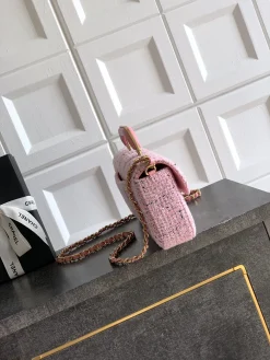 Alternative view of CHANEL Shoulder Bags Patent Leather (Pink-Gold) 12X29X5CM H00202608072502