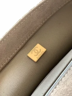 Alternative view of CHANEL Shoulder Bags Suede Leather (Taupe-Gold) 18X26X7CM G20202608073276