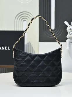 Alternative view of CHANEL Shoulder Bags Tweed (Black-Gold) 23X17X5CM F80202608072651