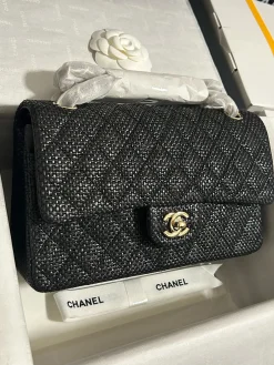 Alternative view of CHANEL Shoulder Bags Tweed (Black-Gold) 25CM I50202608072455