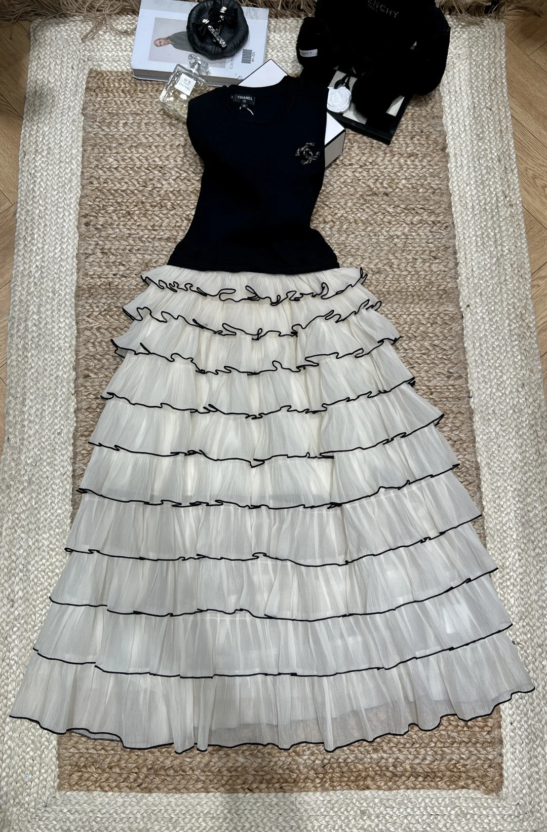 CHANEL Skirts Knit & Mesh S-M-L C15202608041392