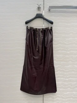 CHANEL Skirts Lamb Leather 36-40 H6202608041724