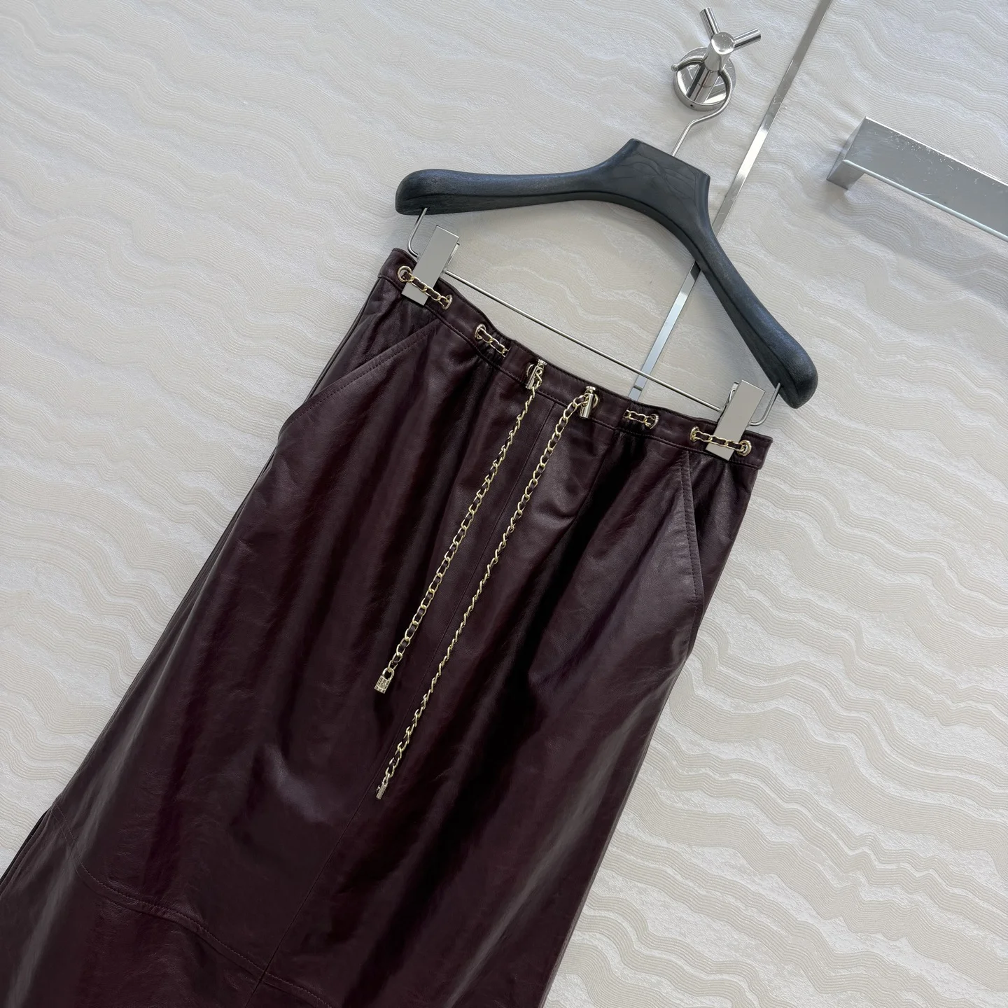 CHANEL Skirts Lamb Leather 36-40 H6202608041724 - Image 2