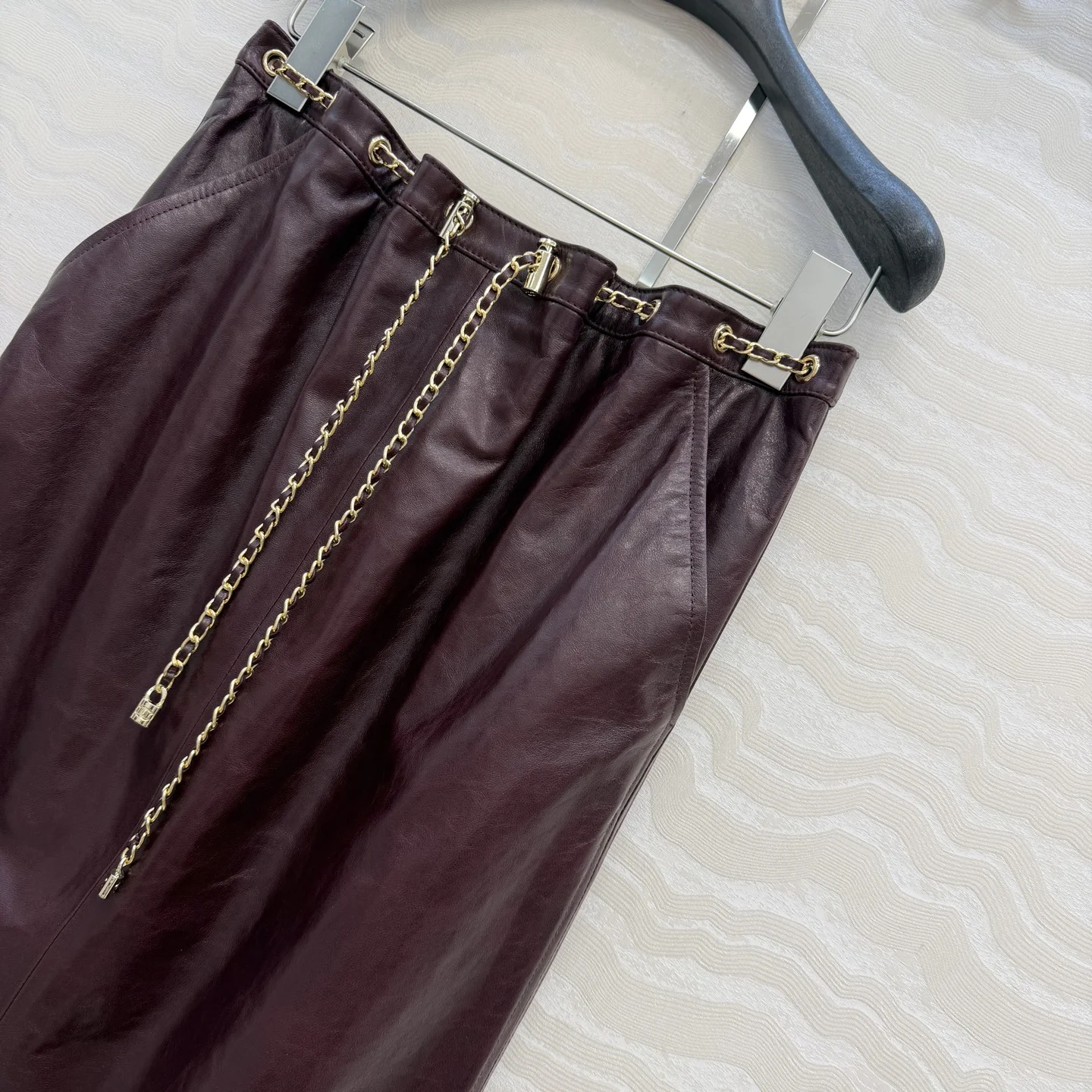 CHANEL Skirts Lamb Leather 36-40 H6202608041724 - Image 3