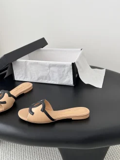 Alternative view of CHANEL Slides Calfskin & Lambskin EU35-39 B10202608030741