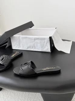 Alternative view of CHANEL Slides Calfskin & Lambskin EU35-39 B10202608030743