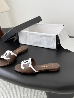 Alternative view of CHANEL Slides Calfskin Leather EU35-39 B10202608030745