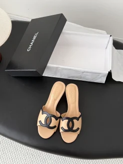 CHANEL Slides Calfskin Leather EU35-39 B20202608030735
