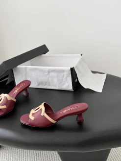 CHANEL Slides Calfskin Leather EU35-39 B20202608030736