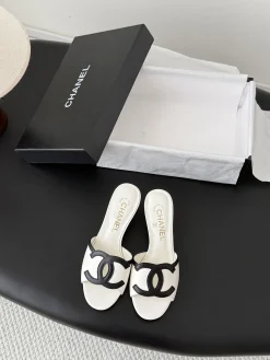 CHANEL Slides Calfskin Leather EU35-39 B20202608030740
