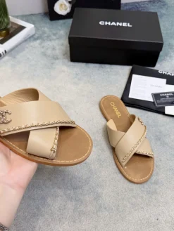 CHANEL Slides Calfskin Leather EU35-43 A60202608031035