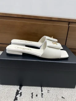 Alternative view of CHANEL Slides Lamb Leather EU35-39 B30202608032882
