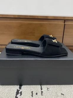Alternative view of CHANEL Slides Lamb Leather EU35-39 B30202608032883