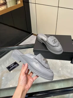 Alternative view of CHANEL Slides Lamb Leather EU35-40 B20202608031139