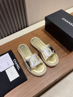 CHANEL Slides Lamb Leather & Rope EU35-41 B30202608030683