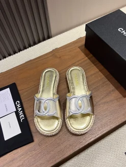 Alternative view of CHANEL Slides Lamb Leather & Rope EU35-41 B30202608030683