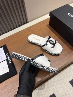 Alternative view of CHANEL Slides Lambskin & Hemp EU35-41 B30202608030686