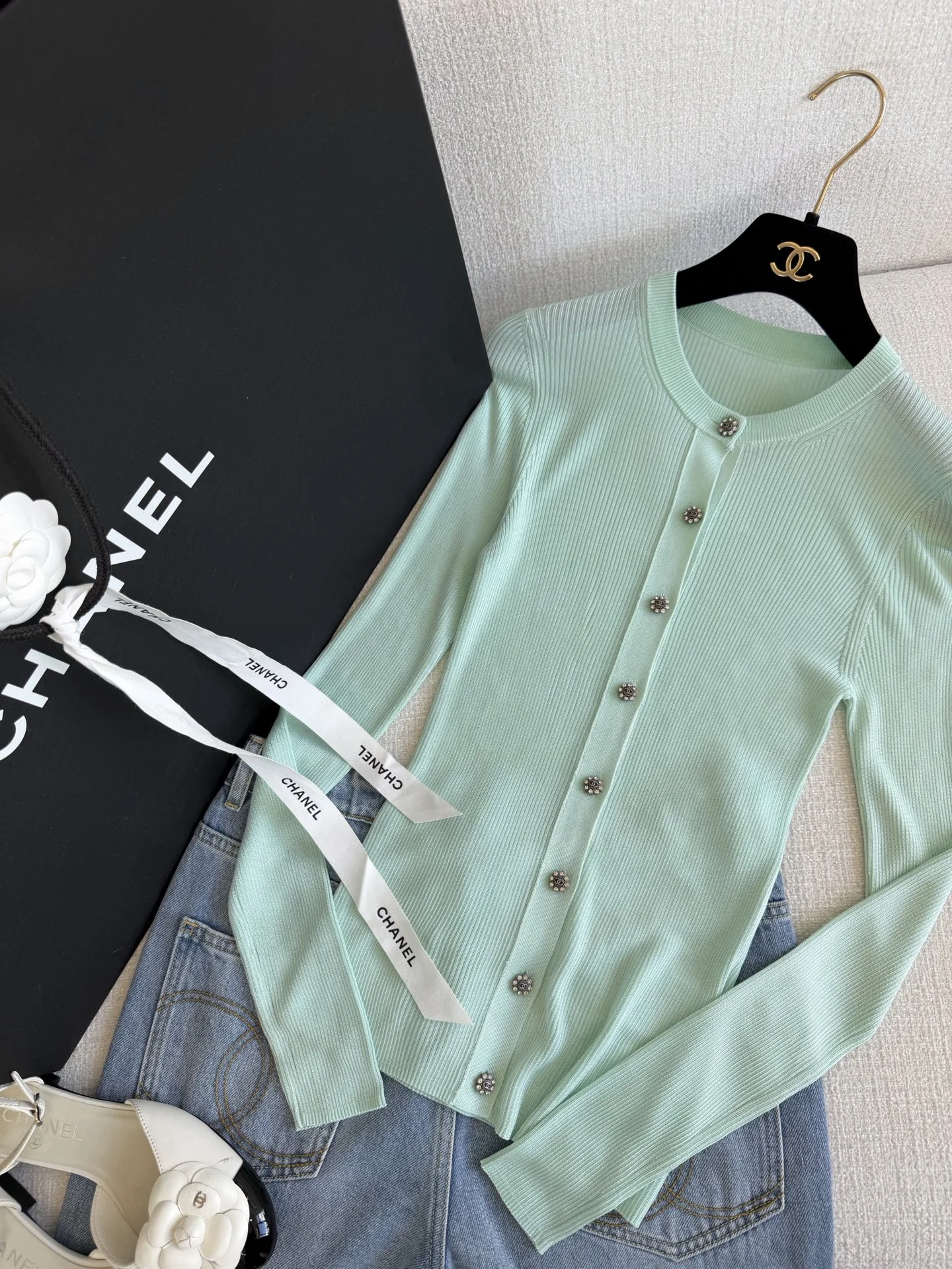 CHANEL Sweaters Ribbed Knit S-L B95202608042596