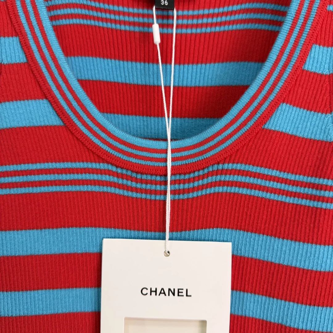 CHANEL T-shirts Knit Cotton S-L A90202608040747 - Image 5