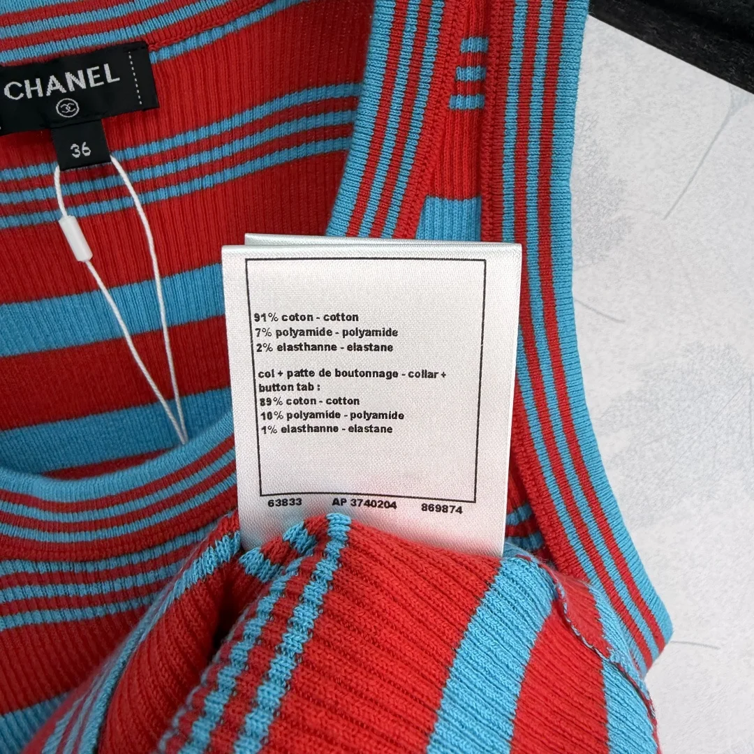 CHANEL T-shirts Knit Cotton S-L A90202608040747 - Image 8