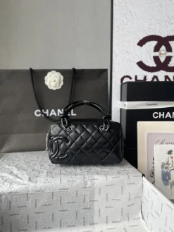 CHANEL Top Handle Bags (Black-Silver) 22X9X12CM G10202608071683