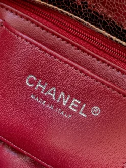 Alternative view of CHANEL Top Handle Bags Calfskin Leather (Gold-Silver) 10X26X5CM G00202608070738