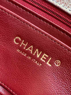 Alternative view of CHANEL Top Handle Bags Calfskin Leather (Silver-Gold) 10X26X5CM G00202608070737