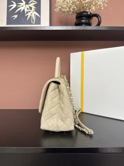 Alternative view of CHANEL Top Handle Bags Caviar Leather (Apricot-Gold) 29X18X12CM F80202608072537