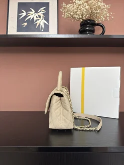Alternative view of CHANEL Top Handle Bags Caviar Leather (Beige-Gold) 24X14X10 CM F50202608072554