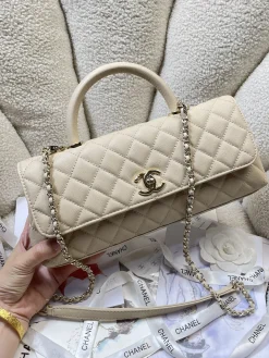 Alternative view of CHANEL Top Handle Bags Caviar Leather (Beige-Gold) 32CM G30202608070880