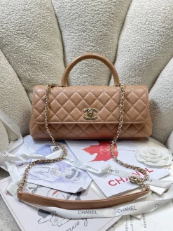 CHANEL Top Handle Bags Caviar Leather (Beige-Gold) 32CM G30202608070887