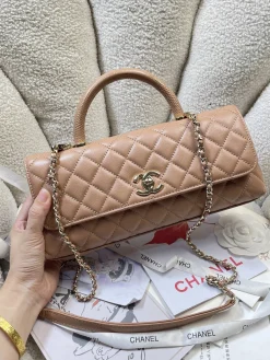 Alternative view of CHANEL Top Handle Bags Caviar Leather (Beige-Gold) 32CM G30202608070887