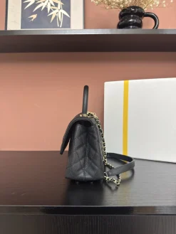 Alternative view of CHANEL Top Handle Bags Caviar Leather (Black-Gold) 24X14X10CM F50202608072556