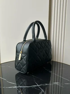 Alternative view of CHANEL Top Handle Bags Caviar Leather (Black-Gold) 25X14X9CM F50202608072718