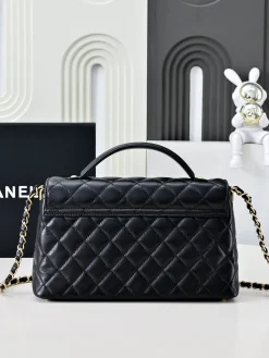 Alternative view of CHANEL Top Handle Bags Caviar Leather (Black-Gold) 25X16X7CM G60202608072480