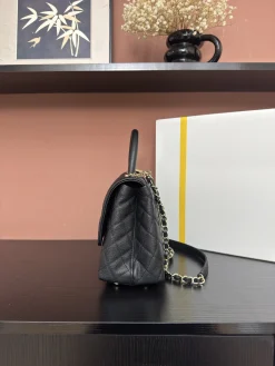 Alternative view of CHANEL Top Handle Bags Caviar Leather (Black-Gold) 29X18X12CM F80202608072533