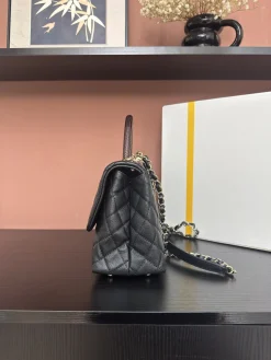 Alternative view of CHANEL Top Handle Bags Caviar Leather (Black-Gold) 29X18X12CM F80202608072541
